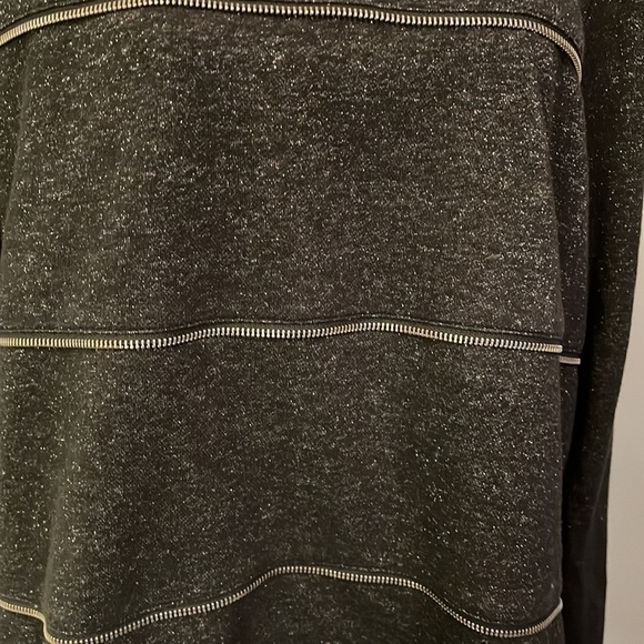 Lane Bryant Womens Sweatshirt 18/20 Grey Zipper Accents Long Sleeve - Picture 3 of 7